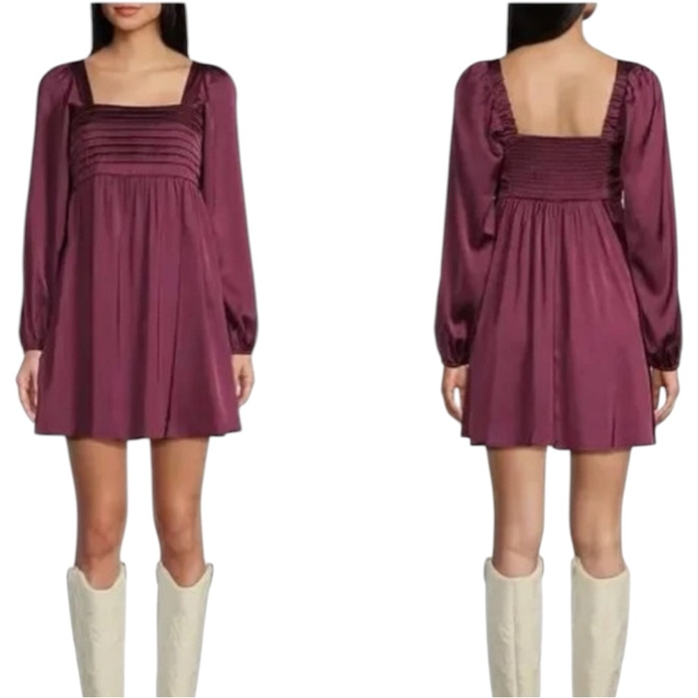 Abercrombie & Fitch Emerson Mini Dress in Plum
